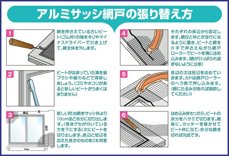 サンエス 網戸張替 押さえゴム 『エスビート』 交換用ビート（径2.8mm）