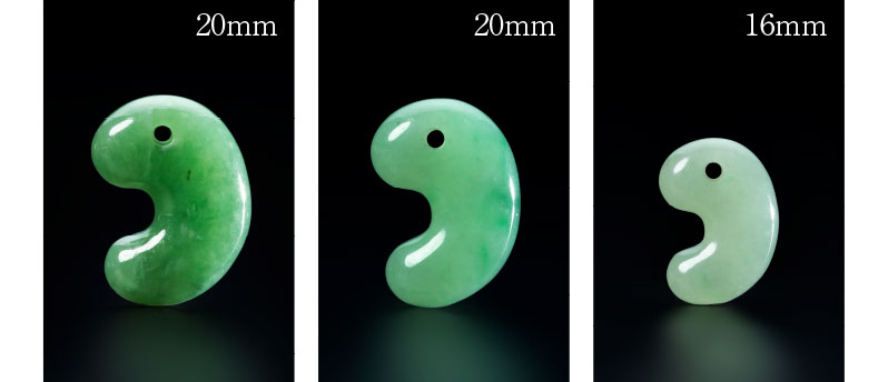 金山谷産糸魚川翡翠 工房製作出雲型勾玉