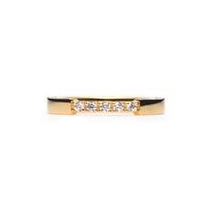 Plain Diamond Band Ring K18 YELLOW GOLD