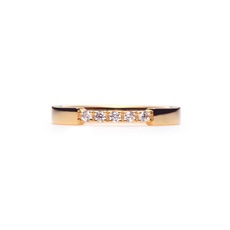 Plain Diamond Band Ring K18 PINK GOLD