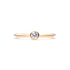Plain Engagement Ring Ver.2 K18 PINK GOLD0.15ct)