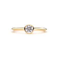 Plain Engagement Ring Ver.2 K18 YELLOW GOLD0.3ct)