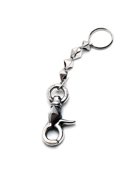 Cubism Chain Keychain / Small Silver925