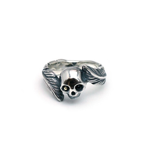 Skull Feather Ring