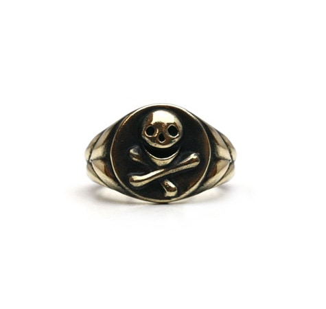 Laughing Skull Ring / Brass