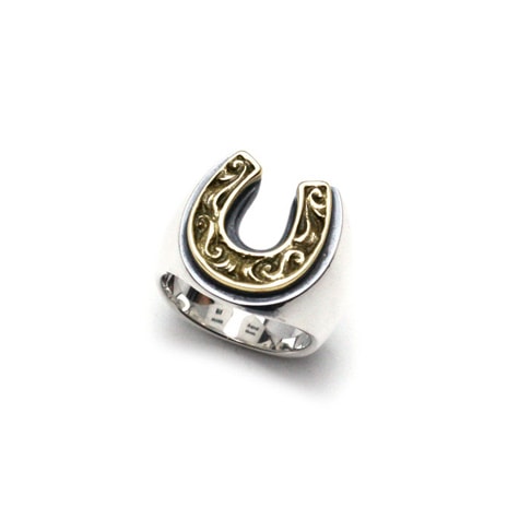 OLD HORSE SHOE RING Small（Silver/Brass) 