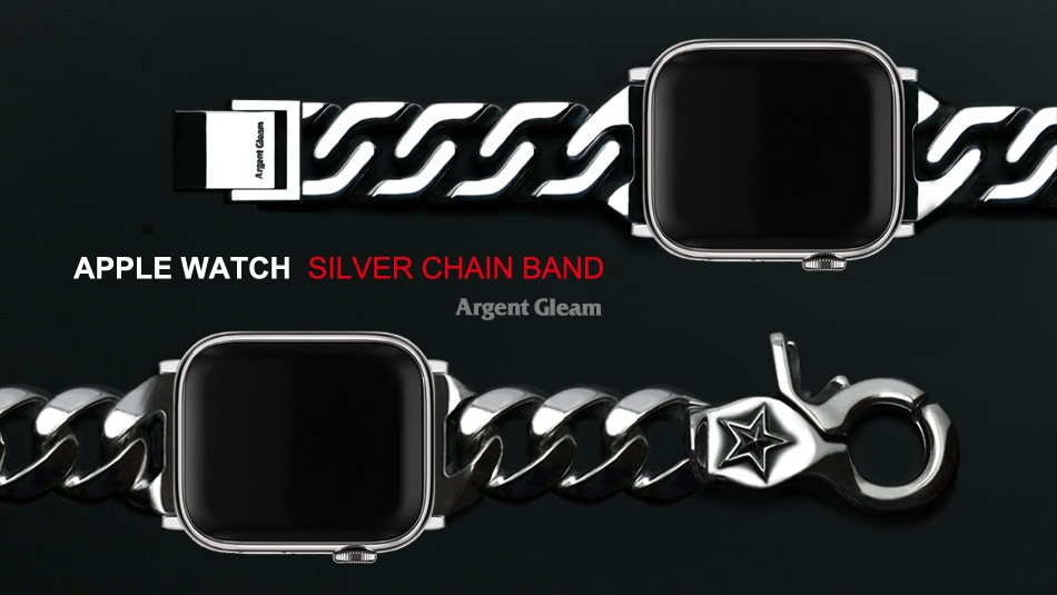 APPLE WATCH  SILVER CHAIN BAND