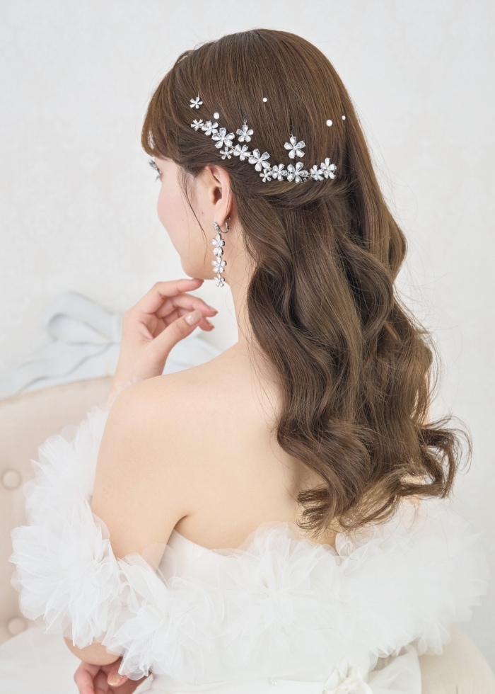 ブライダル ヘッドアクセサリー イヤリング ブライダルアクセサリーのアンナンウェディング