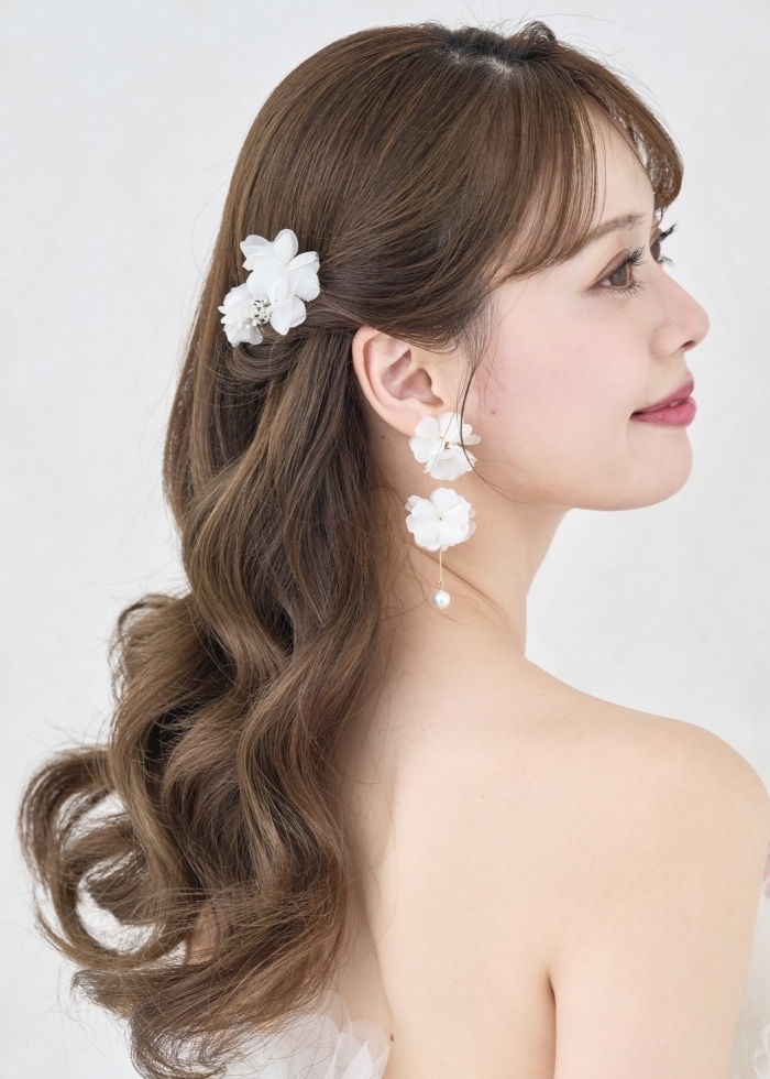 ANNAN WEDDING 人気No1. お花ヘッドドレスMA290 ブライダルアクセサリーのアンナンウェディング
