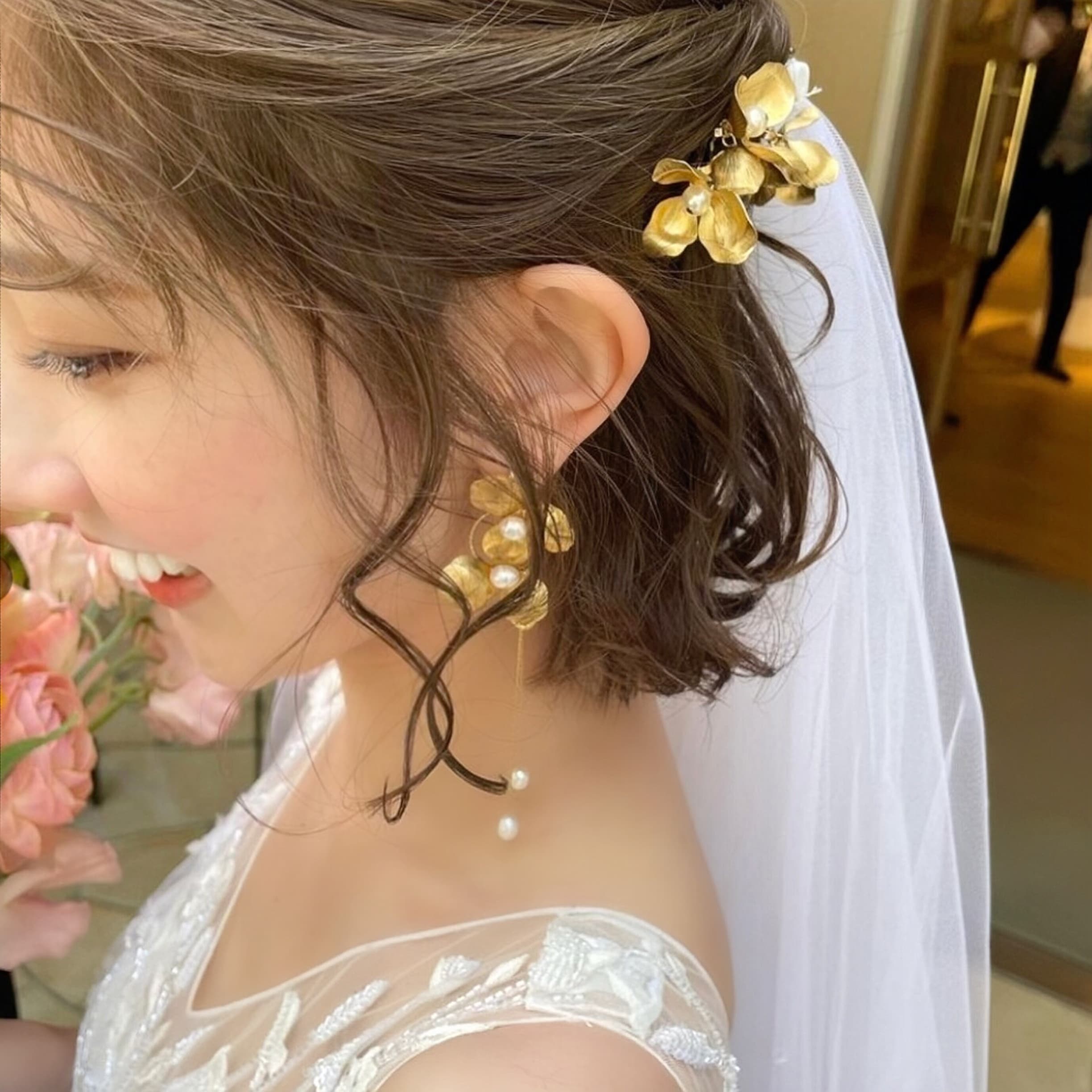 花ピン5本✳︎ ANNAN WEDDING ヘアアクセサリー ウエディング-