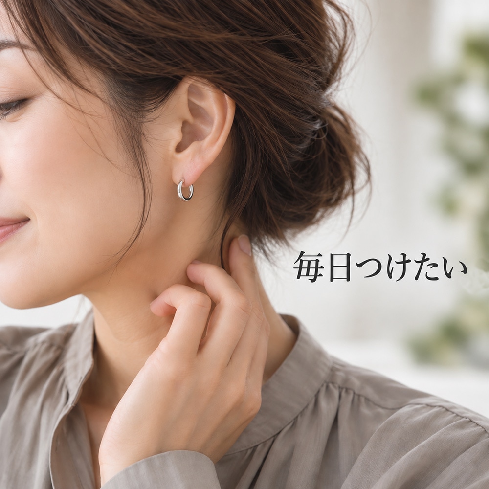 フープピアス シルバー925 ピアス レディース 小さめ 金属アレルギー