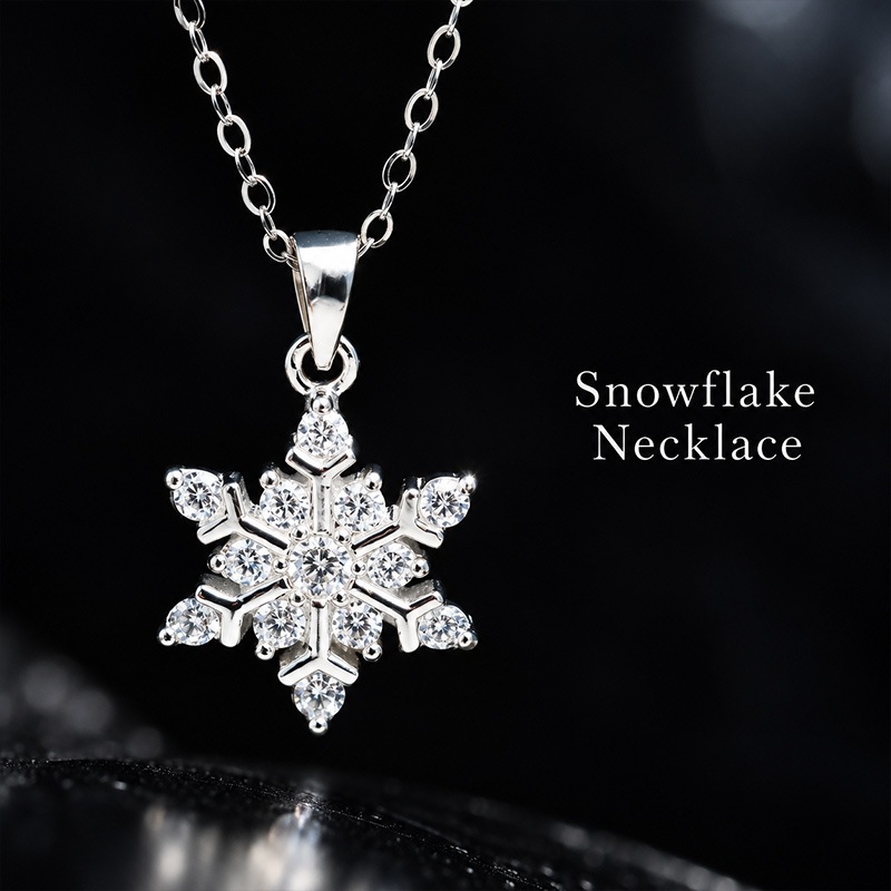 雪の結晶 ネックレス レディース シルバー925 金属アレルギー対応