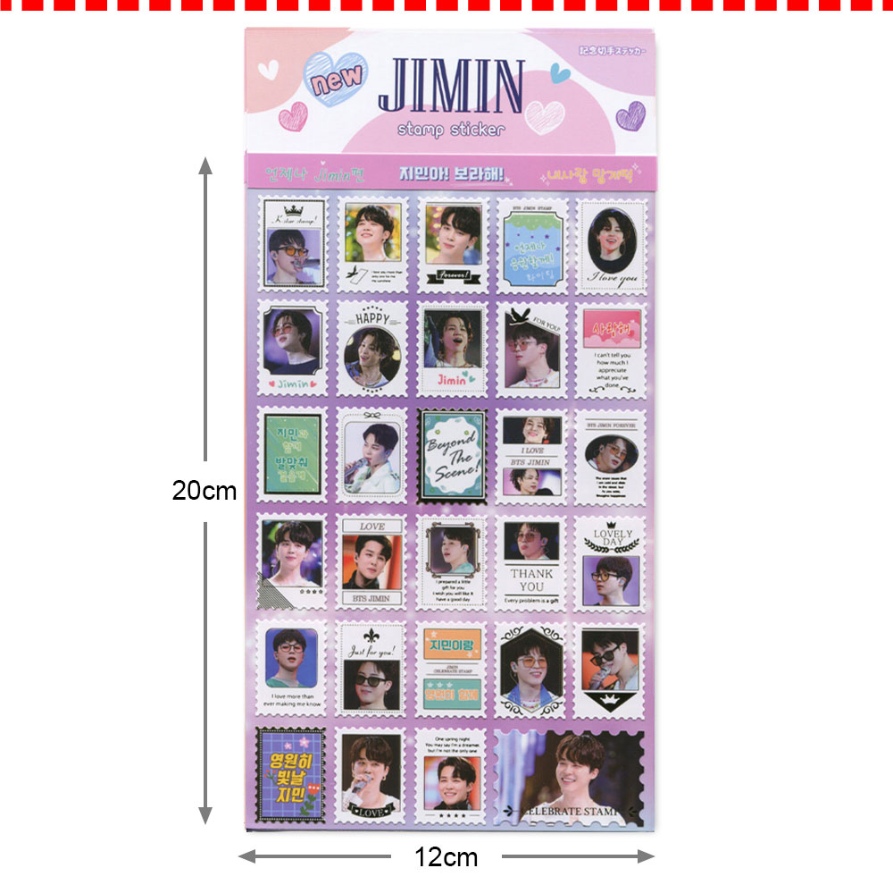 【送料無料・速達】 JIMIN ジミン (防弾少年団 BTS バンタン) NEW 記念 スタンプ シール ステッカー (Celebrate Stamp  Sticker) [29ピース] グッズ-韓流BANK 本店