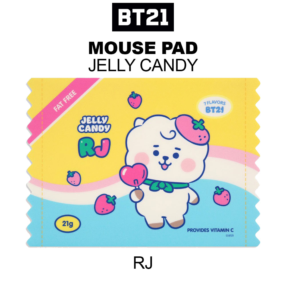 【送料無料・速達】BTS (防弾少年団) 公式 グッズ [BT21] マウスパッド JELLY CANDY (RJ / ジン)-韓流BANK 本店