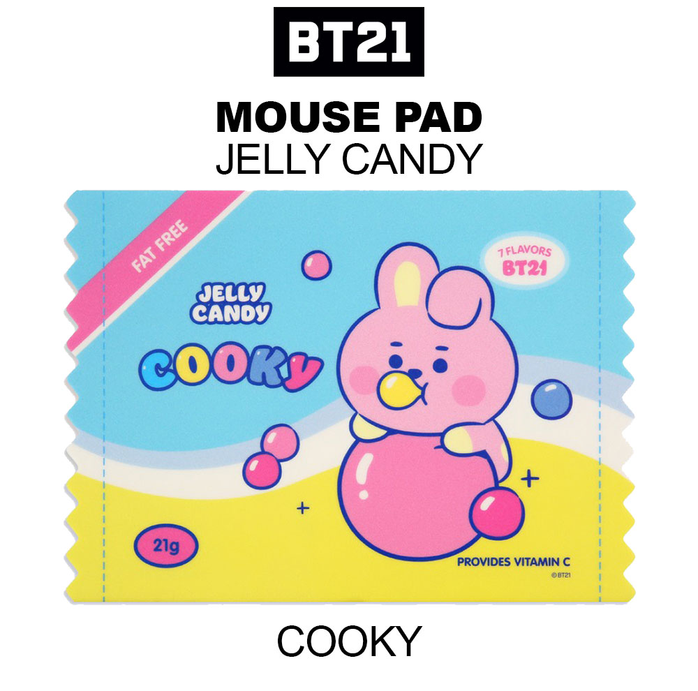 【送料無料・速達】BTS (防弾少年団) 公式 グッズ [BT21] マウスパッド JELLY CANDY (COOKY /  JUNGKOOK)-韓流BANK 本店