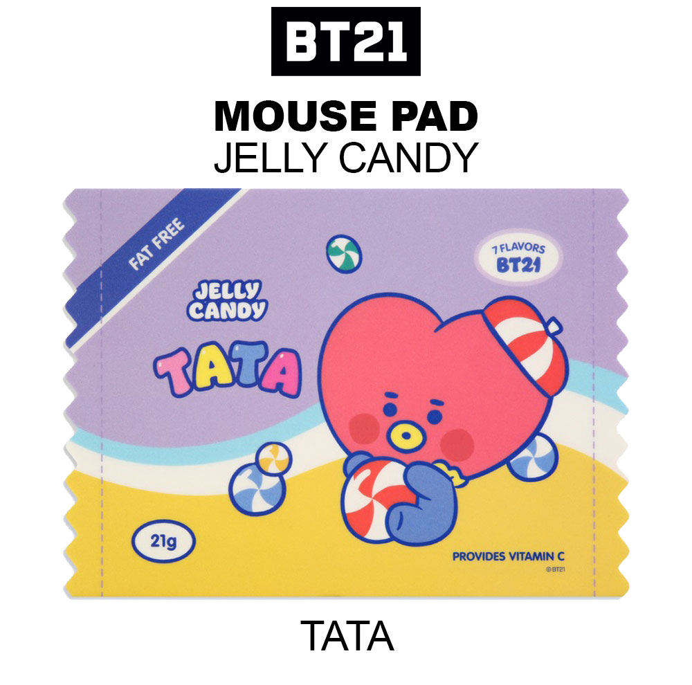 【送料無料・速達】BTS (防弾少年団) 公式 グッズ [BT21] マウスパッド JELLY CANDY (TATA / V)-韓流BANK 本店