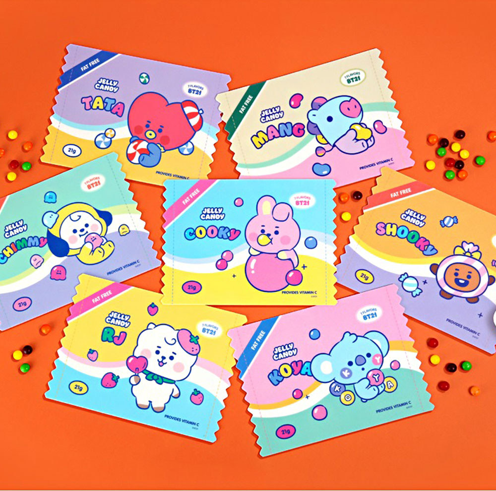 【送料無料・速達】BTS (防弾少年団) 公式 グッズ [BT21] マウスパッド JELLY CANDY (TATA / V)-韓流BANK 本店