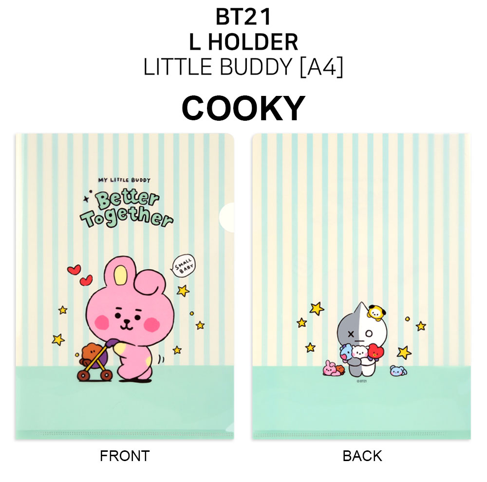 【送料無料・速達】 BTS (防弾少年団) 公式 グッズ [BT21] Lホルダークリアファイル (COOKY / JUNGKOOK)-韓流BANK  本店