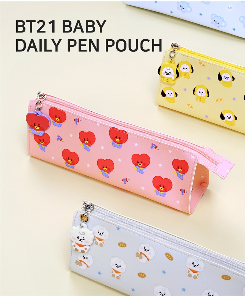 BTS (防弾少年団) 公式 グッズ [BT21]デイリーペンポーチ DAILY PEN POUCH (SHOOKY / シュガ) | すべての商品  | 韓流BANK 本店