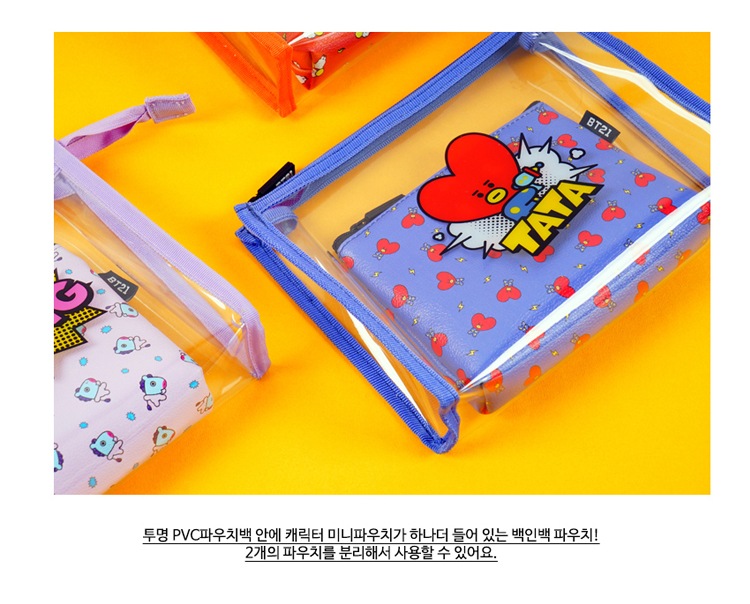 BTS (防弾少年団) 公式 グッズ [BT21] バックインバック ポーチ (TATA