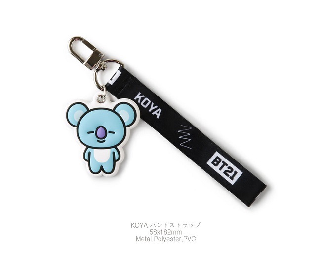 【送料無料・速達・代引不可】 BTS (防弾少年団) 公式 グッズ [BT21] トラベル ストラップ (KOYA / RM)-韓流BANK 本店