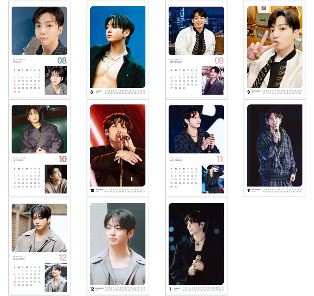 ジョングク (BTS バンタン) 2026年 (令和8年) フォト 壁掛けカレンダー