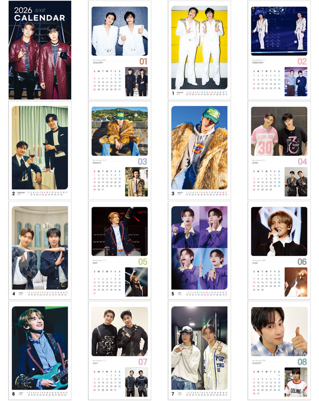 東方神起 TVXQ 2026年 (令和8年) フォト 壁掛けカレンダー グッズ