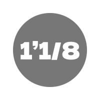 1'1/8インチ