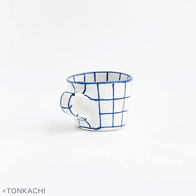 Marianne Hallberg マリアンヌハルバーグ チェックのカップ