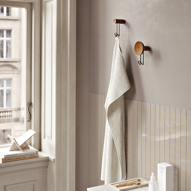 WOUD ウッド アラウンドウォールハンガー S ナチュラル/ブラック ブラックフック/ブラスフック