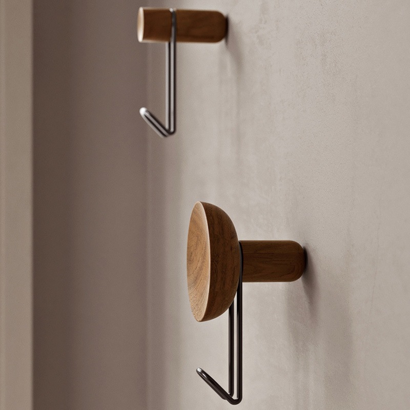 WOUD ウッド アラウンドウォールハンガー S ウォルナット ブラックフック/ブラスフック