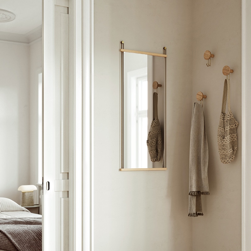 WOUD ウッド アラウンドウォールハンガー S ウォルナット ブラックフック/ブラスフック