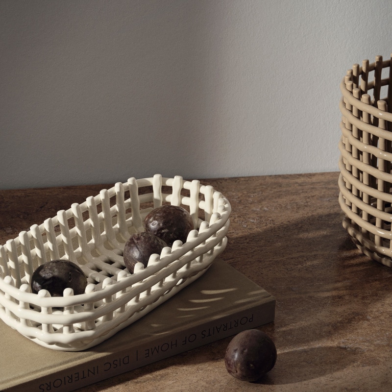 Ferm Living ファームリビング セラミックバスケット オーバル