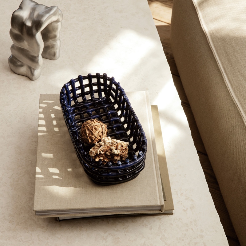 Ferm Living ファームリビング セラミックバスケット オーバル