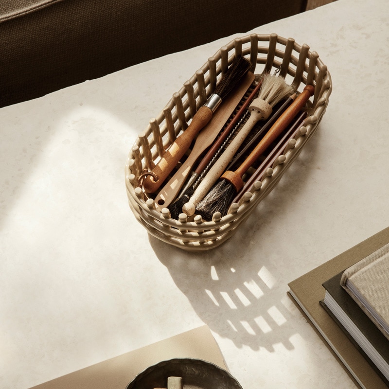 Ferm Living ファームリビング セラミックバスケット オーバル
