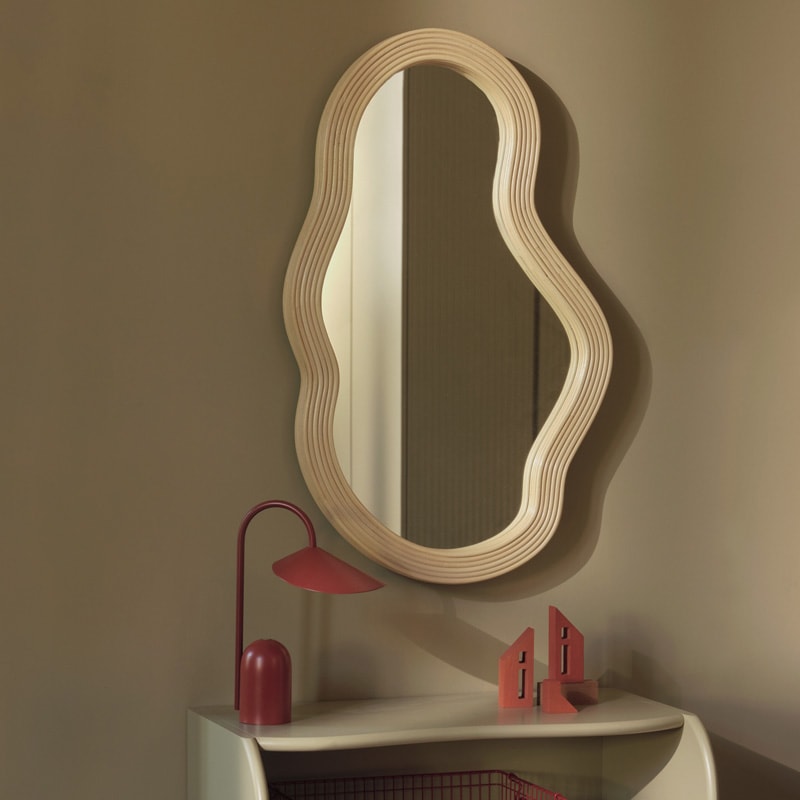 Ferm Living ポンドミラー M ラタン