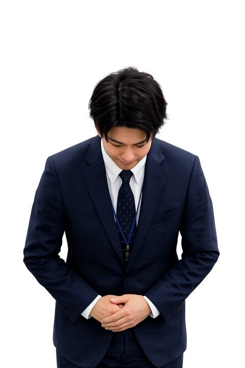 お問い合わせを案内するスタッフ
