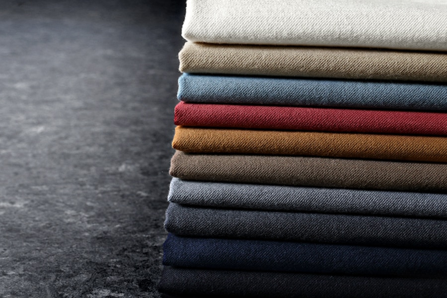 ワイド幅 コットンウールツイル ウォッシャブル