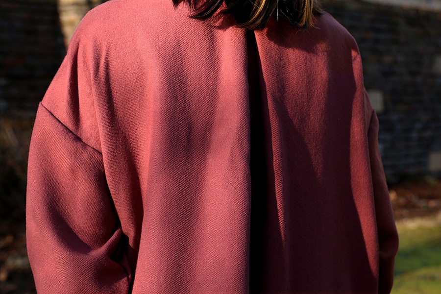 コットンウール シャツワンピース