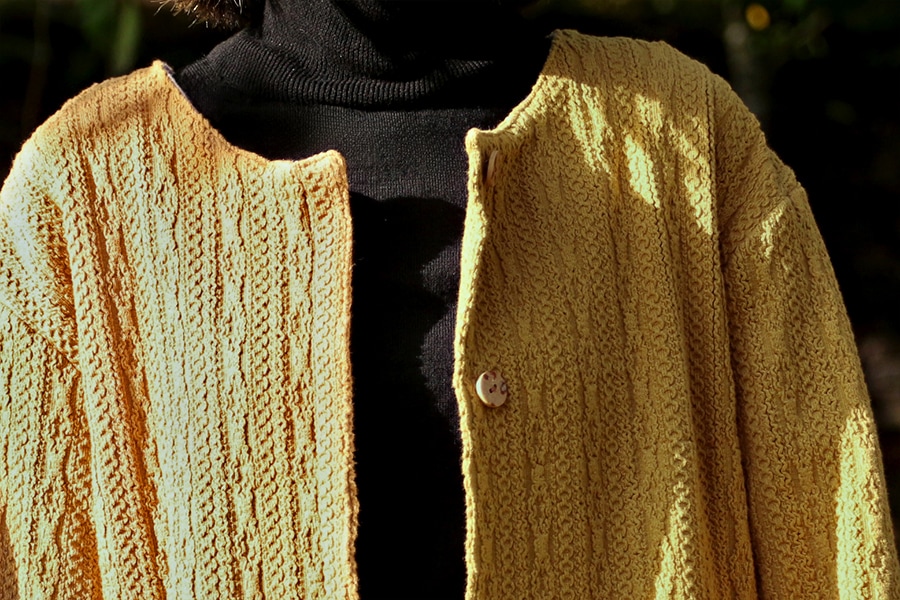 反物販売】オリジナルアラン縄編みシャーリング ジャガード