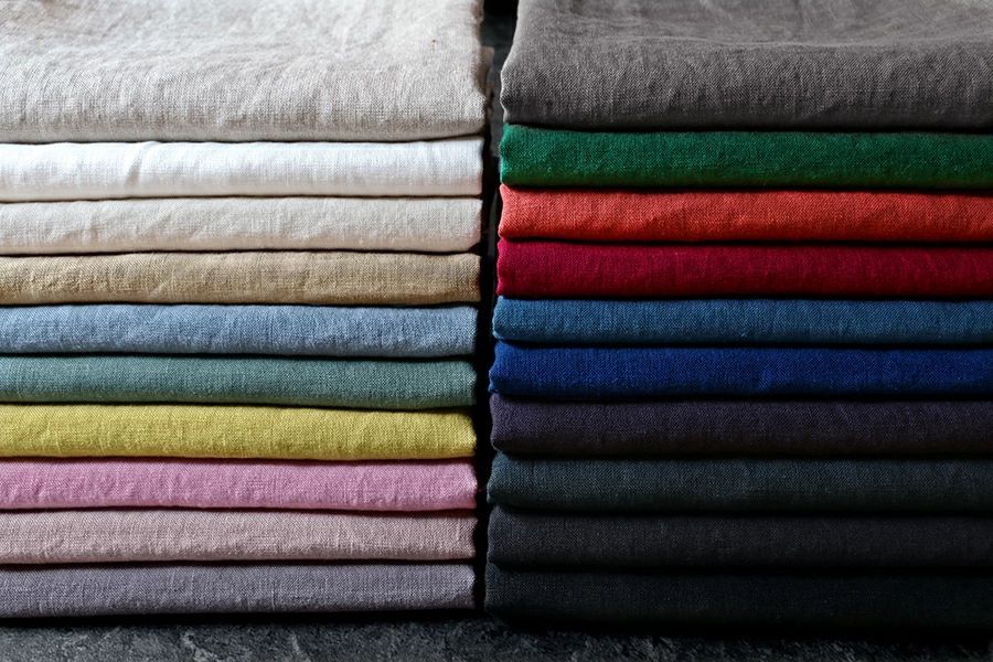 洗いをかけた フレンチリネン odw加工 40番手 【麻 生地 無地】