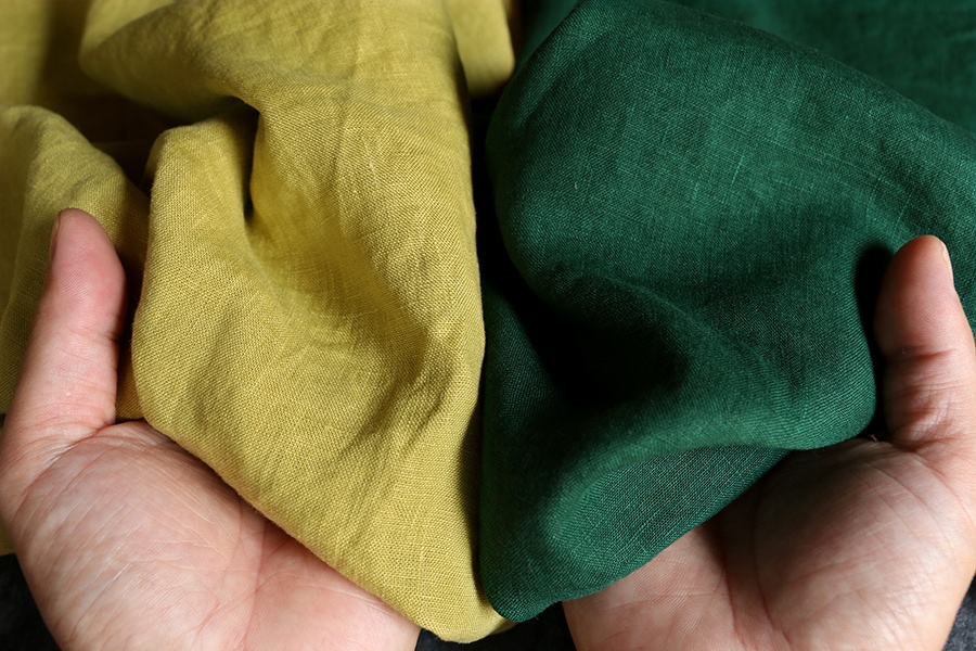 反物販売】洗いをかけた フレンチリネン odw加工 40番手 【麻 生地 無地】