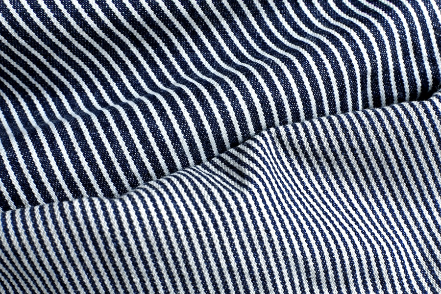 洗いをかけいた 10oz ヒッコリーデニム bw加工