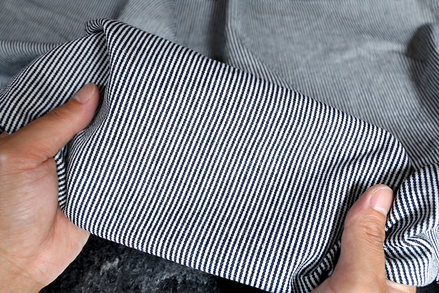 洗いをかけいた 10oz ヒッコリーデニム bw加工