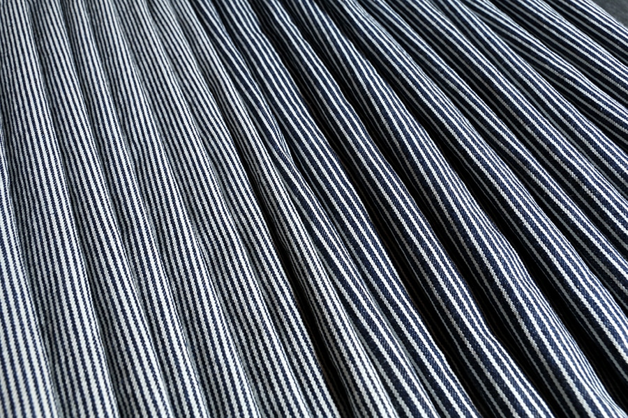 洗いをかけいた 10oz ヒッコリーデニム bw加工