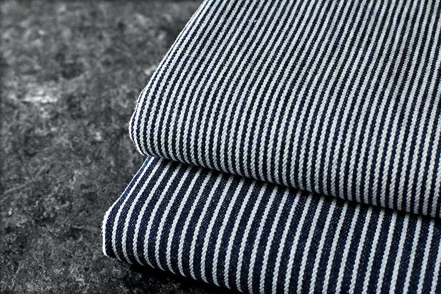 洗いをかけいた 10oz ヒッコリーデニム bw加工