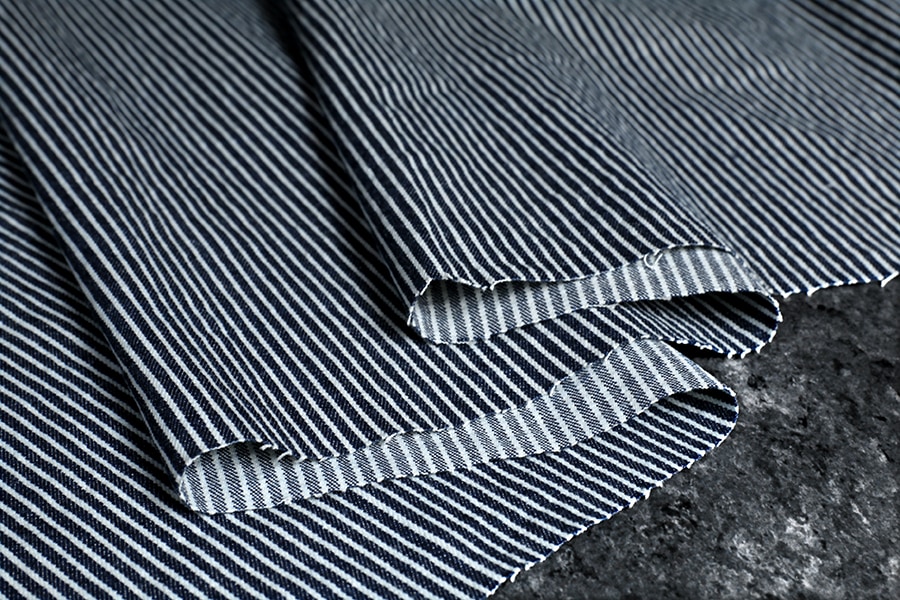 洗いをかけいた 10oz ヒッコリーデニム bw加工