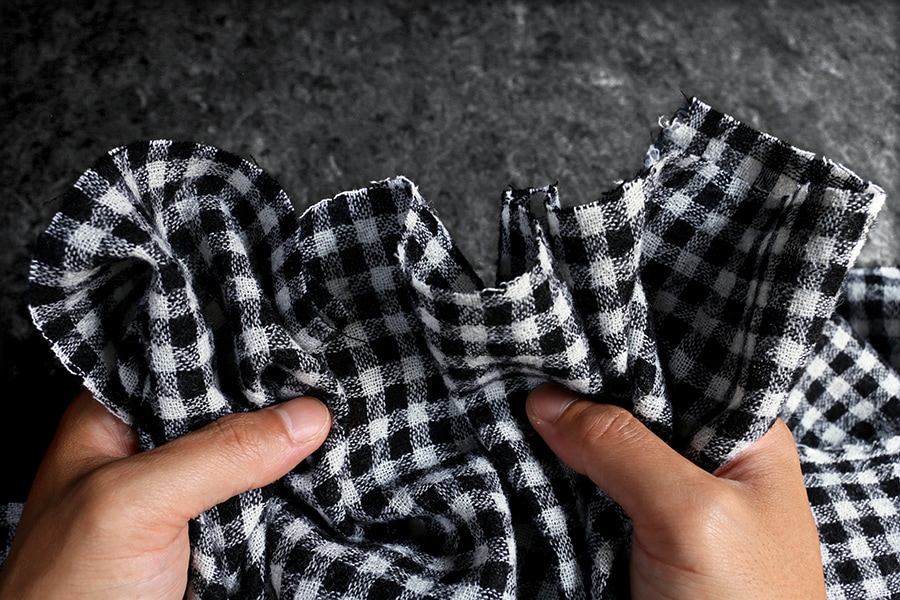 洗いをかけた ウールガーゼ ギンガムチェック 2/48番手