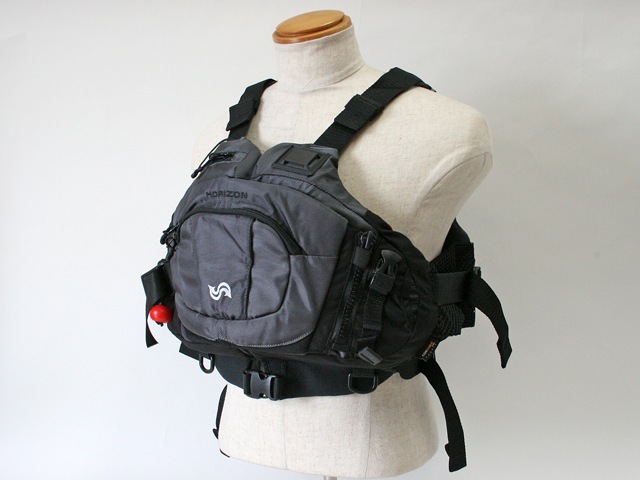 カヌー・カヤック用ライフジャケット　BSJ-RV301 HORIZON　ブラックグレー　ブルーストーム 高階救命器具