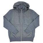 ハイブリッドジップアップパーカー/グリーン